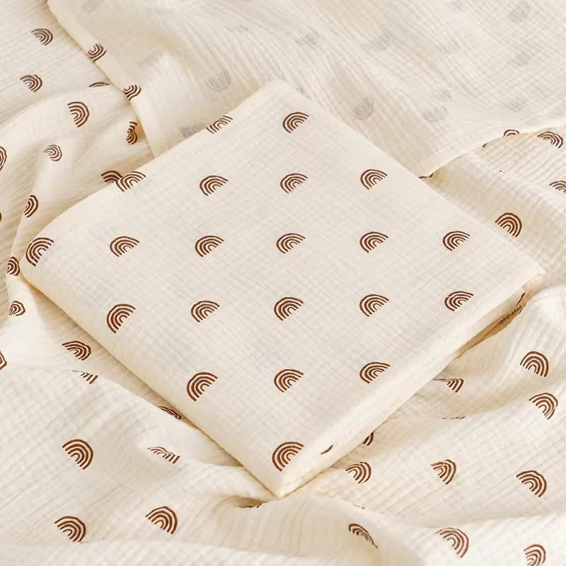 Baby Blanket Newborn Muslin Swaddle 2 Layer Cotton Bath Towel Summer Stroller Cover Wrap Gauze Toddler Sleep Blanket Baby Items