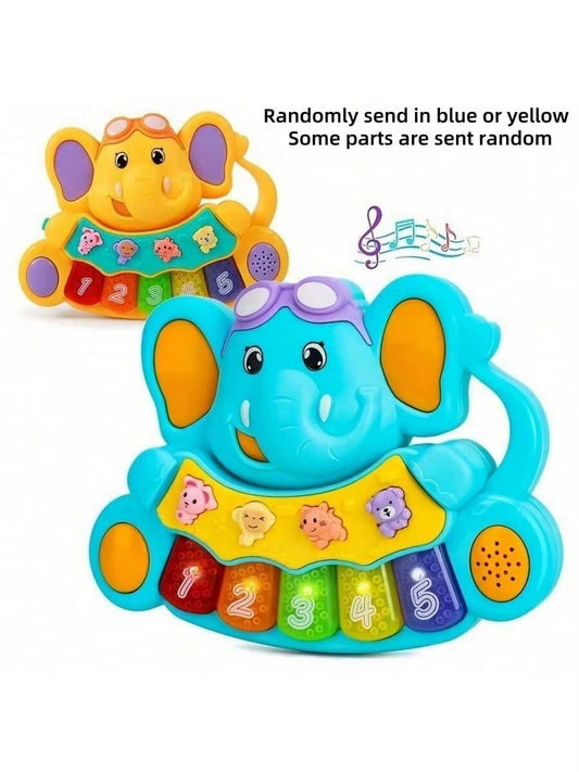 Baby Piano Toys, Elephant Music Baby Toys 18 Months Early Learning Educational Piano Keyboard Baby Toys for Baby Girls Piano Toy