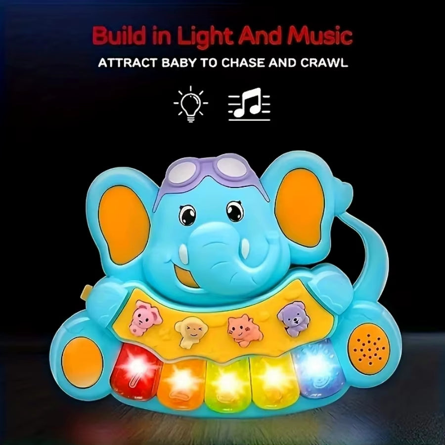 Baby Piano Toys, Elephant Music Baby Toys 18 Months Early Learning Educational Piano Keyboard Baby Toys for Baby Girls Piano Toy