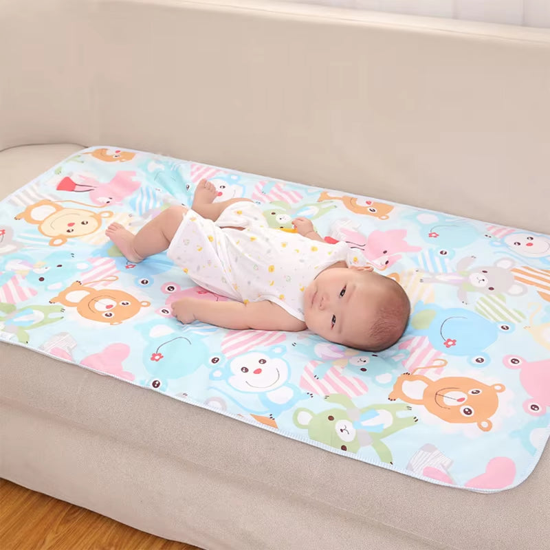 4 Size Baby Changing Mat Cartoon Cotton Waterproof Baby Sheet Changing Pad Table Diapers Urinal Game Play Cover Pet Mattress