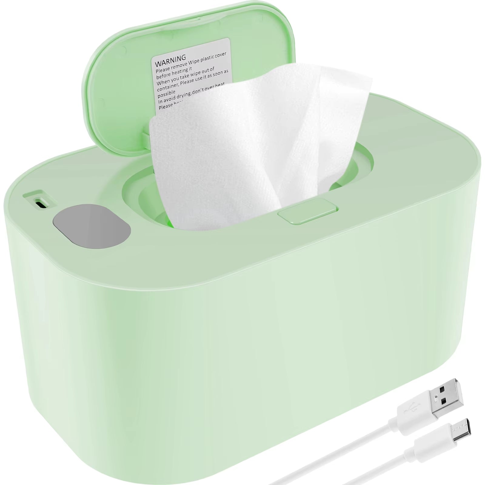 Baby Wipe Warmer Thermostat Baby Wipe Heater Even Heating Wet Wipes Warmer Portable Baby Wipes Dispenser Warmer Prevent Dry USB
