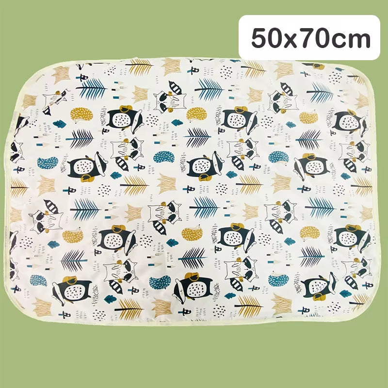 4 Size Baby Changing Mat Cartoon Cotton Waterproof Baby Sheet Changing Pad Table Diapers Urinal Game Play Cover Pet Mattress