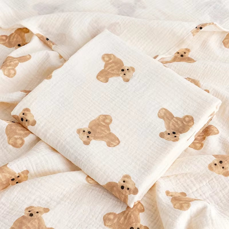 Baby Blanket Newborn Muslin Swaddle 2 Layer Cotton Bath Towel Summer Stroller Cover Wrap Gauze Toddler Sleep Blanket Baby Items