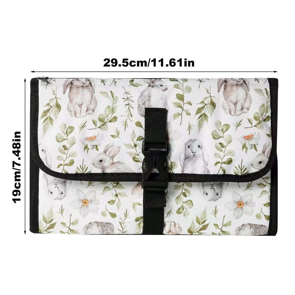 Portable Baby Changing Pad with Pockets Waterproof Travel Diaper Changing Station Kit for Infant Outdoor Gifts