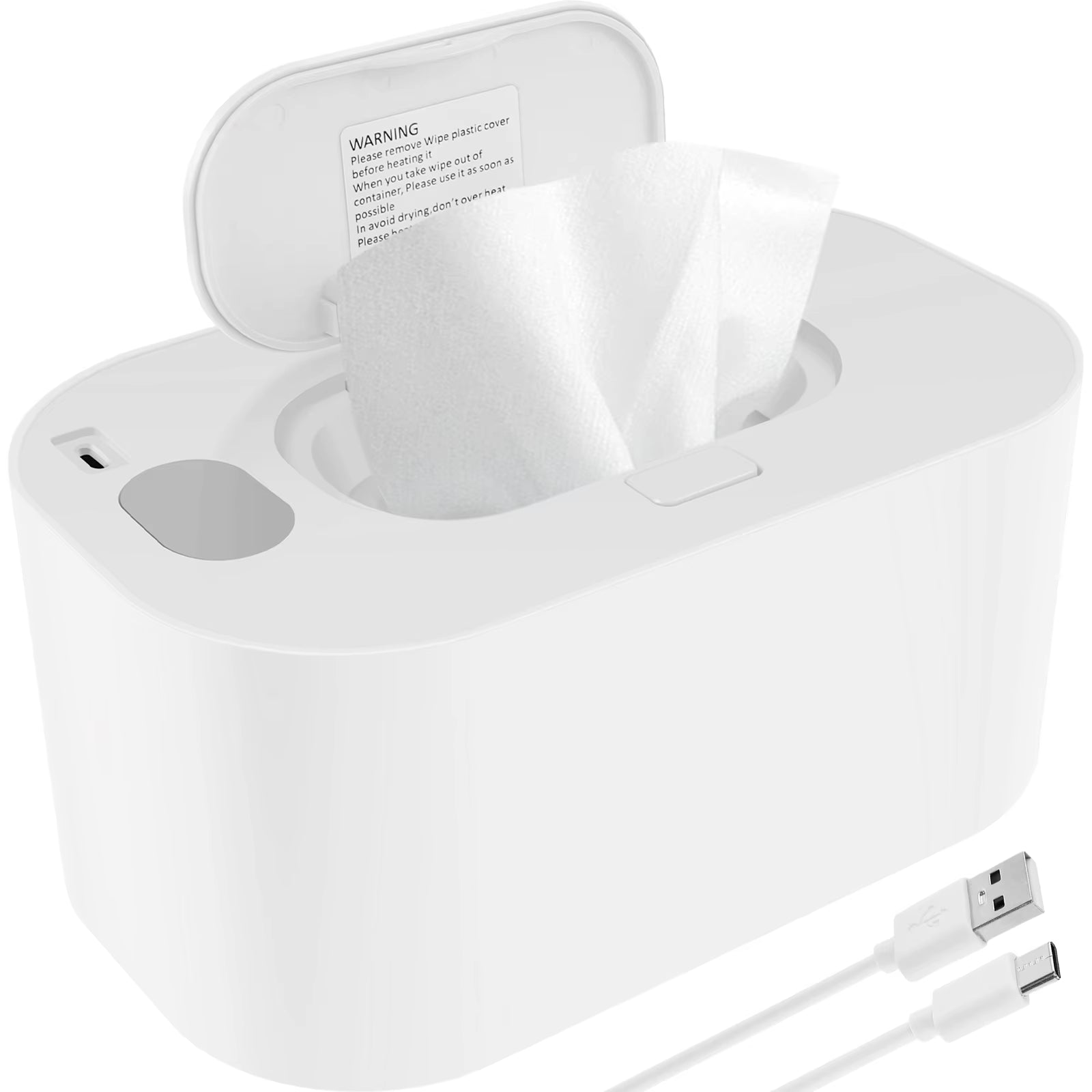 Baby Wipe Warmer Thermostat Baby Wipe Heater Even Heating Wet Wipes Warmer Portable Baby Wipes Dispenser Warmer Prevent Dry USB