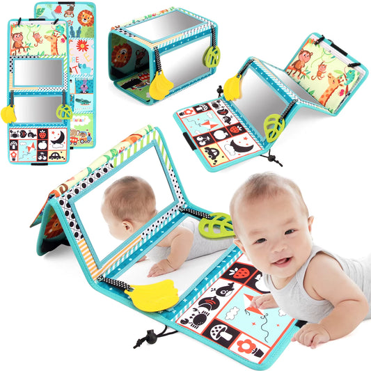 Black and White Baby Floor Mirror Tummy Time Sensory Toys 6-24 Months Baby Toys Montessori Toys Crawling Development Baby Toys