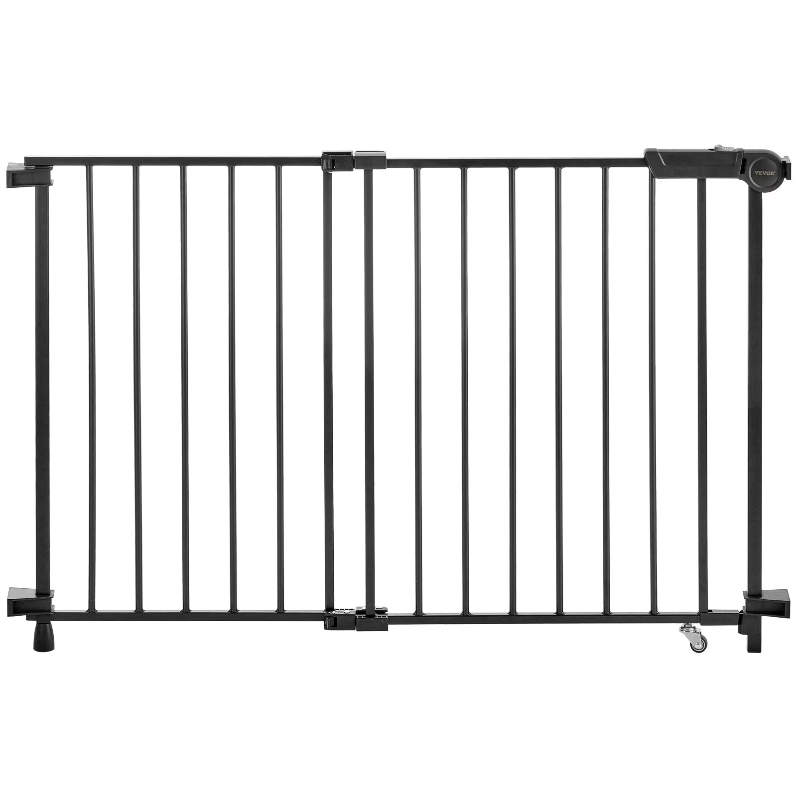 Baby Gate 29.5-43 Inches Adjustable Width 28 Inches High Dog Gate No Threshold Bar Easy Step Walk for Child Pet Security