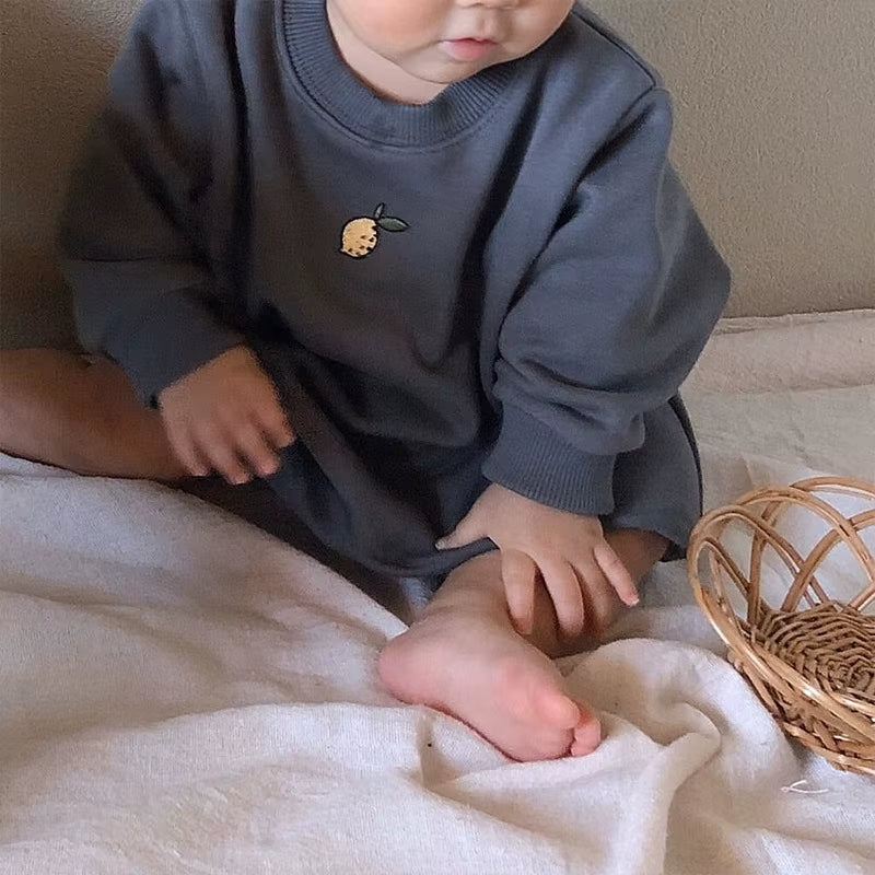 Autumn Baby Bodysuits Girls Lemon One Piece Cute Boys Jumpsuits