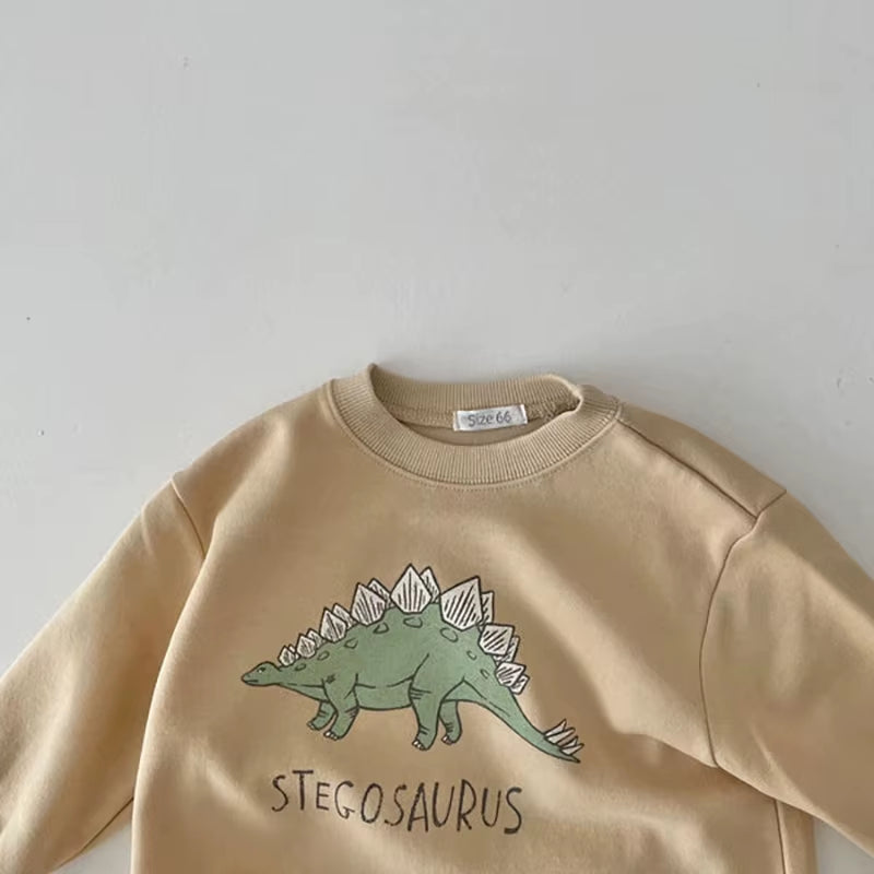 Baby Original Dinosaur Sweatshirt Romper 2022 Korean Autumn Baby Bodysuits Toddler One Piece Infant Boys Bodysuits Girl Outfits