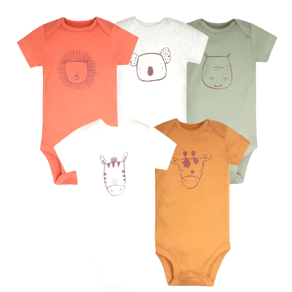 5Pcs/Lot Baby Bodysuit Fashion Girl Clothes Cotton Newborn Baby Boy Clothing Infant Body Baby Jumpsuit Cartoon Ropa Bebe