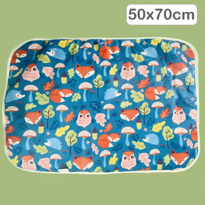 4 Size Baby Changing Mat Cartoon Cotton Waterproof Baby Sheet Changing Pad Table Diapers Urinal Game Play Cover Pet Mattress