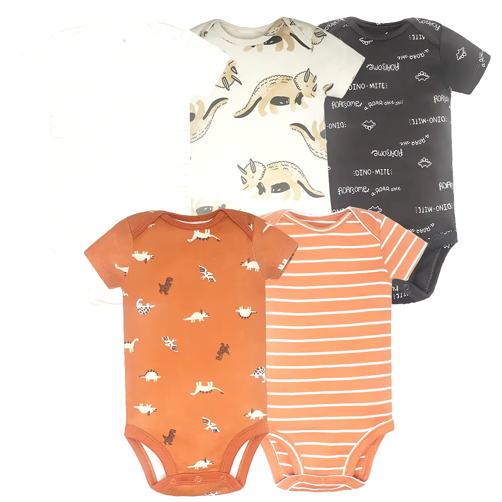 5Pcs/Lot Baby Bodysuit Fashion Girl Clothes Cotton Newborn Baby Boy Clothing Infant Body Baby Jumpsuit Cartoon Ropa Bebe