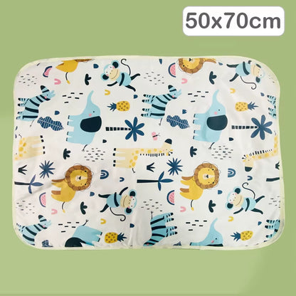 4 Size Baby Changing Mat Cartoon Cotton Waterproof Baby Sheet Changing Pad Table Diapers Urinal Game Play Cover Pet Mattress