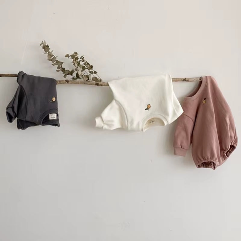 Autumn Baby Bodysuits Girls Lemon One Piece Cute Boys Jumpsuits