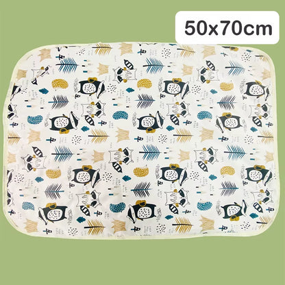4 Size Baby Changing Mat Cartoon Cotton Waterproof Baby Sheet Changing Pad Table Diapers Urinal Game Play Cover Pet Mattress