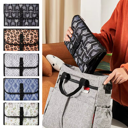 Portable Baby Changing Pad with Pockets Waterproof Travel Diaper Changing Station Kit for Infant Outdoor Gifts