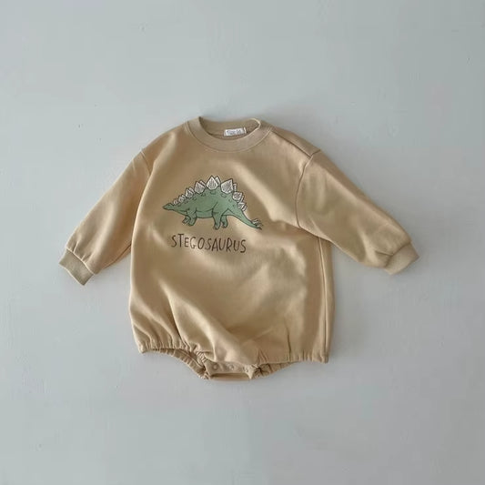 Baby Original Dinosaur Sweatshirt Romper 2022 Korean Autumn Baby Bodysuits Toddler One Piece Infant Boys Bodysuits Girl Outfits