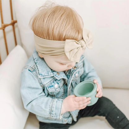21PCS Baby Nylon Headbands Hairbands Hair Bow Elastics for Baby Girls Infant Toddlers
