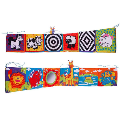 Newborn Sensory Toys for Babies Educational Baby Book Crib Toys Black White Baby Toys Animal Cloth Book Baby Toys 0 12 Months
